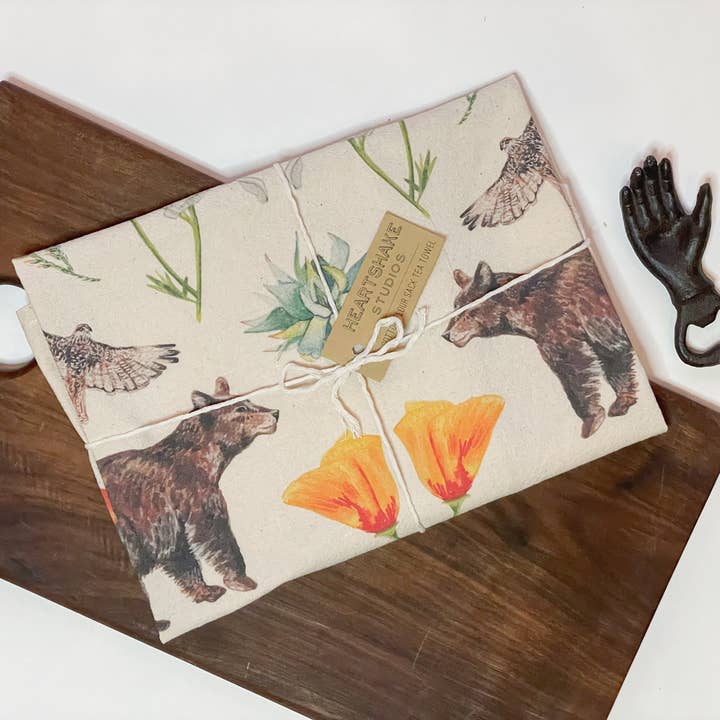 Heartshake Studios - Wholesale Tea Towel - Ojai California Tea Towel