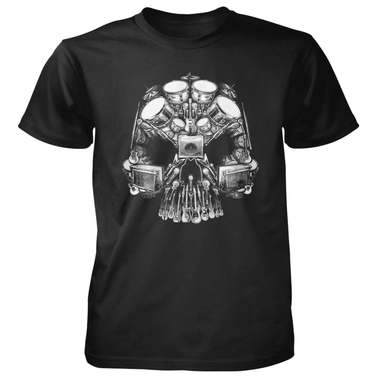 Black Skull Rocker - 4.5 oz Cotton T-Shirt for wholesale on Faire0