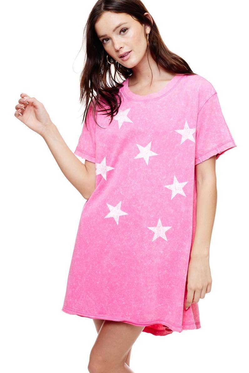 Zutter - Wholesale Tunic - Women's - Multi Stars Graphic S/S Tunic Top0