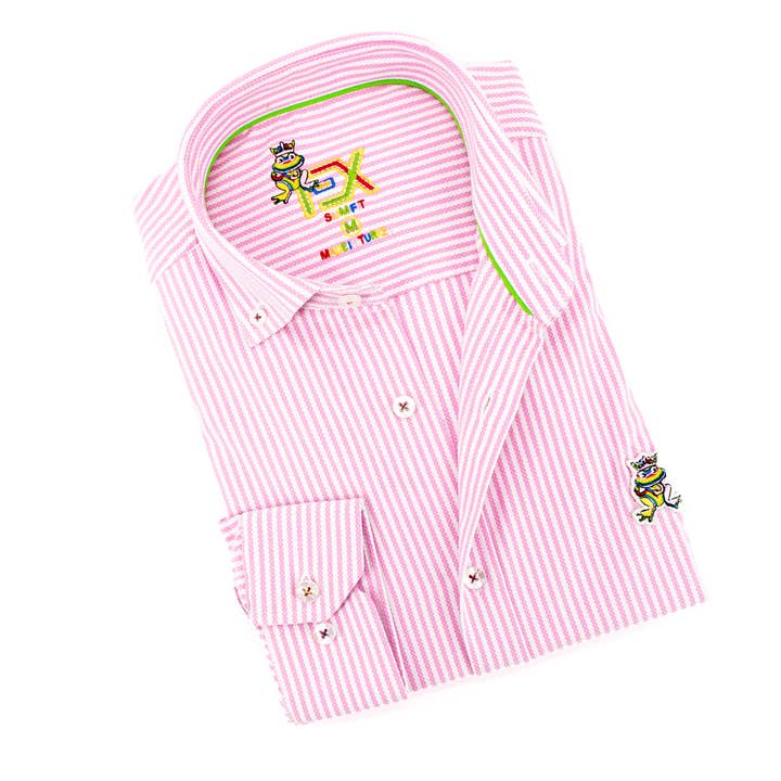The Softest Stripe - Colores Edition FROG Shirt - Pink for wholesale by EIGHT X