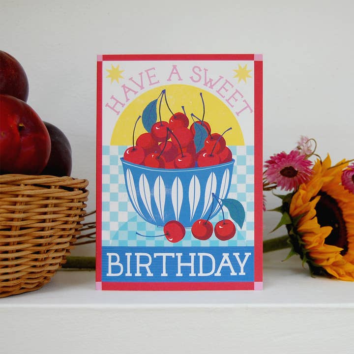 Printer Johnson Ltd - Vente Cartes d'anniversaire - Joyeux Anniversaire Gourmand | Carte d'anniversaire | Cerises, cuisine2