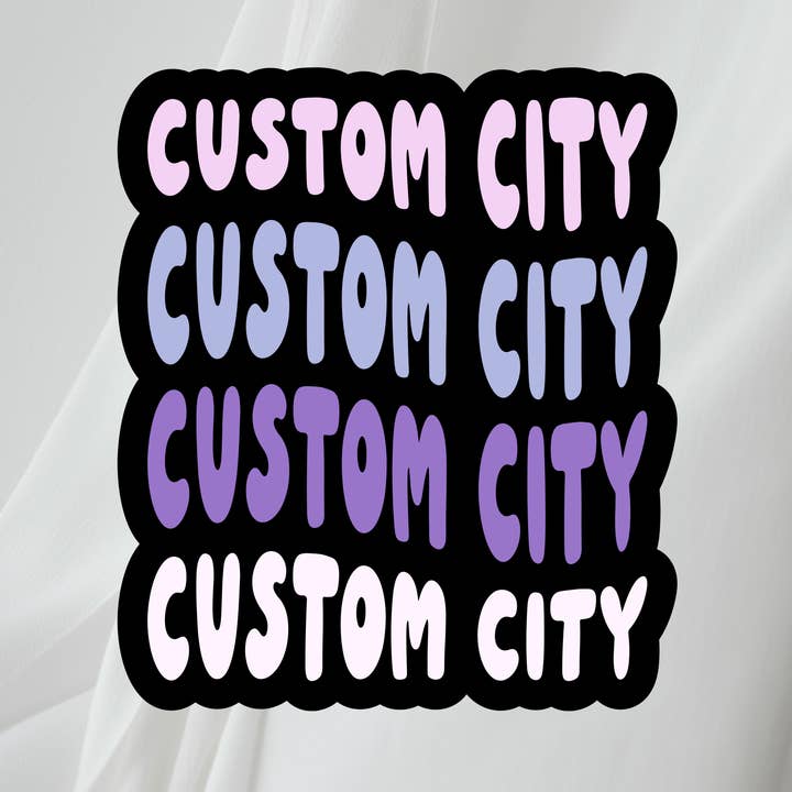 Adhesivo retro City personalizado oscuro para venta al por mayor de Send Me a Dream