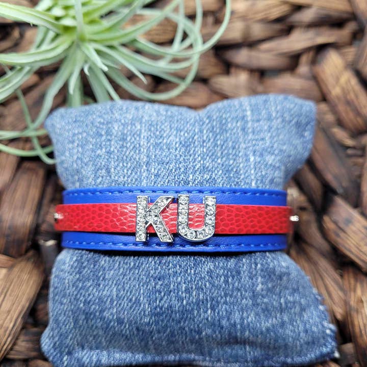 Pulsera de Letras de Estrás de Kansas para venta al por mayor de Maple Leaf Market