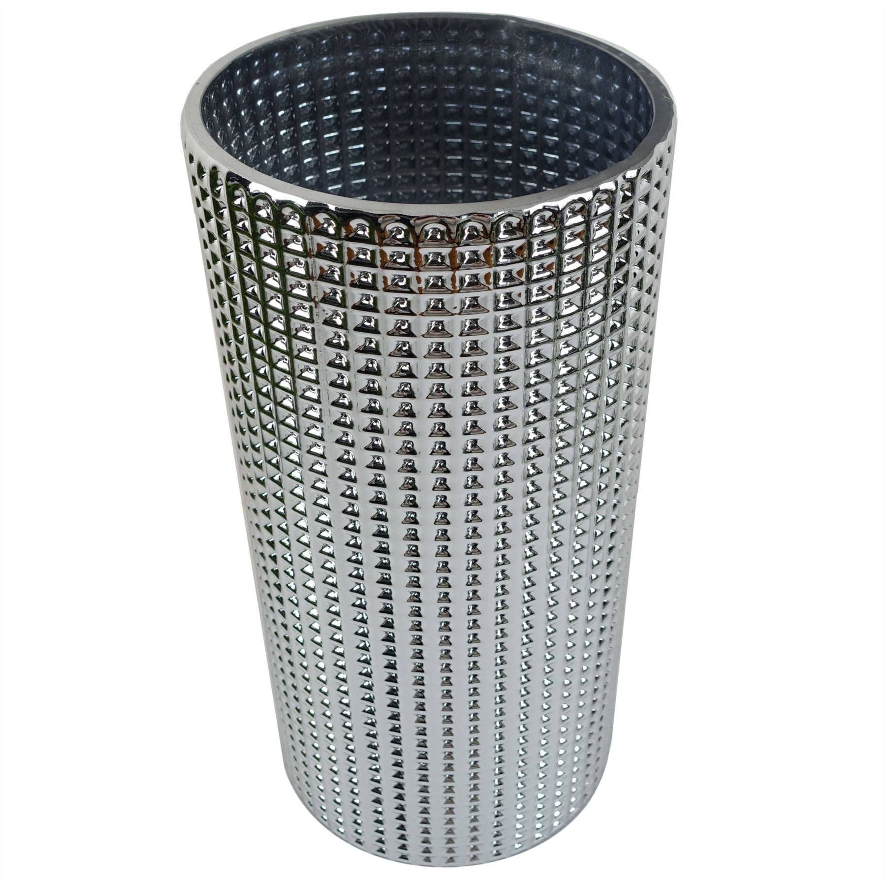 Leaf Design UK LTD – wholesale Vase – Glass Vase Silver Dot Glass Vase 30cm4