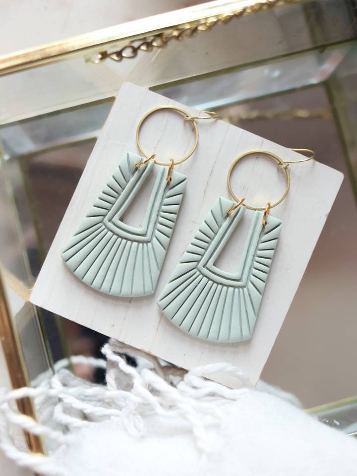 Venetian Polymer Clay Earrings | Choose Your Colour for wholesale by Petal & Posy