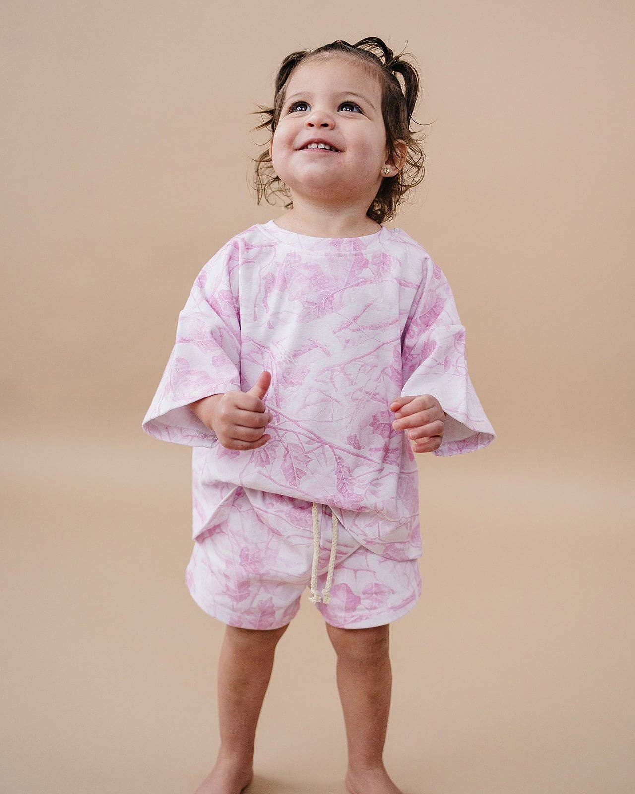 Lucky Panda Kids - Wholesale Top & Short Set - Kids - Shorts Set | Pink Camo3
