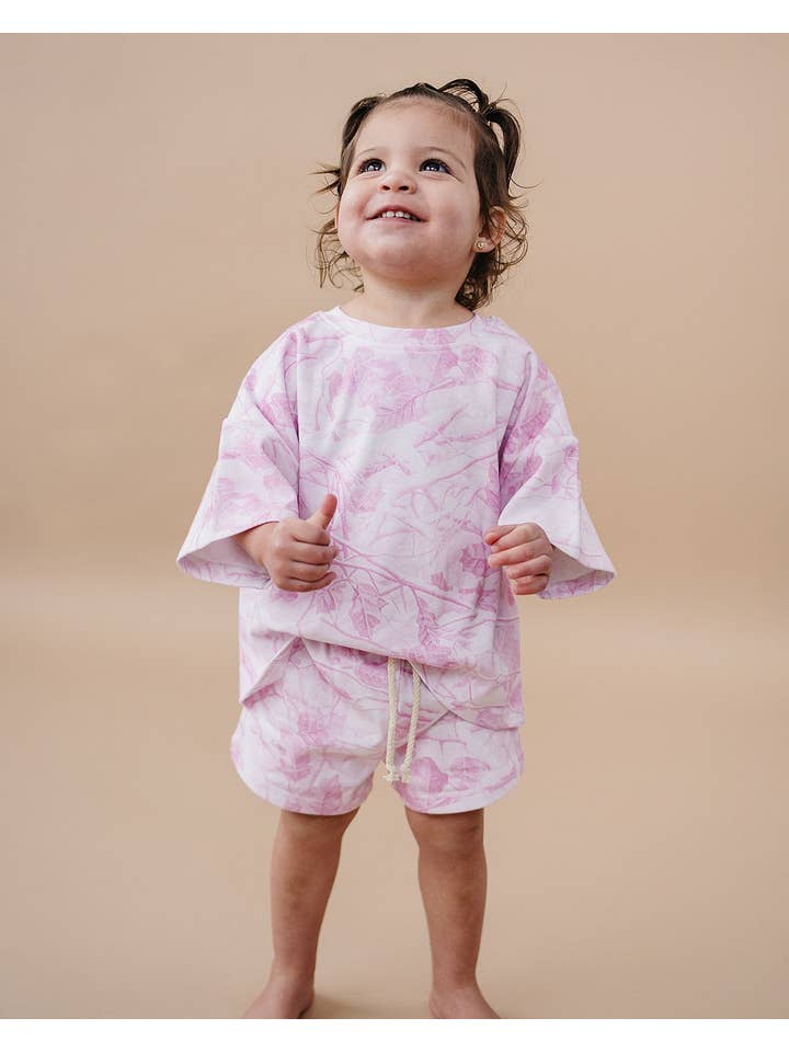Lucky Panda Kids - Wholesale Top & Short Set - Kids - Shorts Set | Pink Camo3