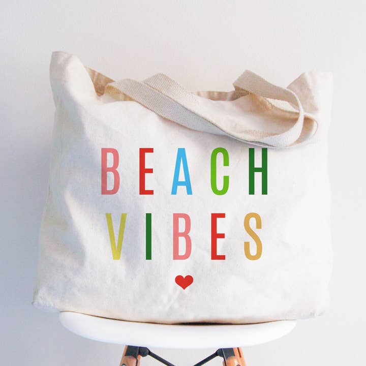 Love You a Latte Shop - Venta al por mayor Bolsa de asa- Mujer - Bolso de mano Colorful Beach Vibes, 2 tamaños0
