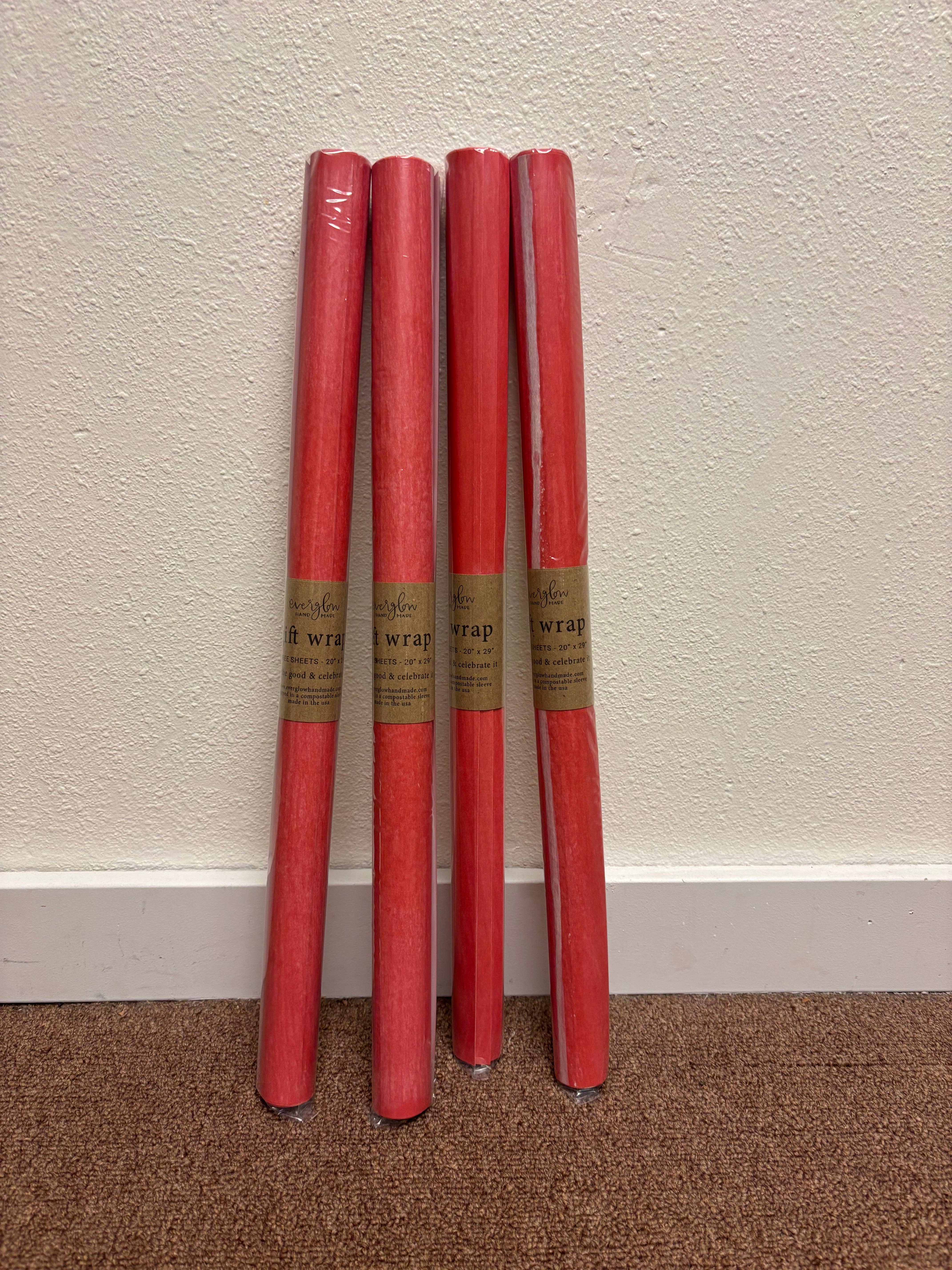 everglow handmade - Wholesale Wrapping Paper Roll - Cherry | Red & White Stripes Christmas Valentines Gift Wrap 2