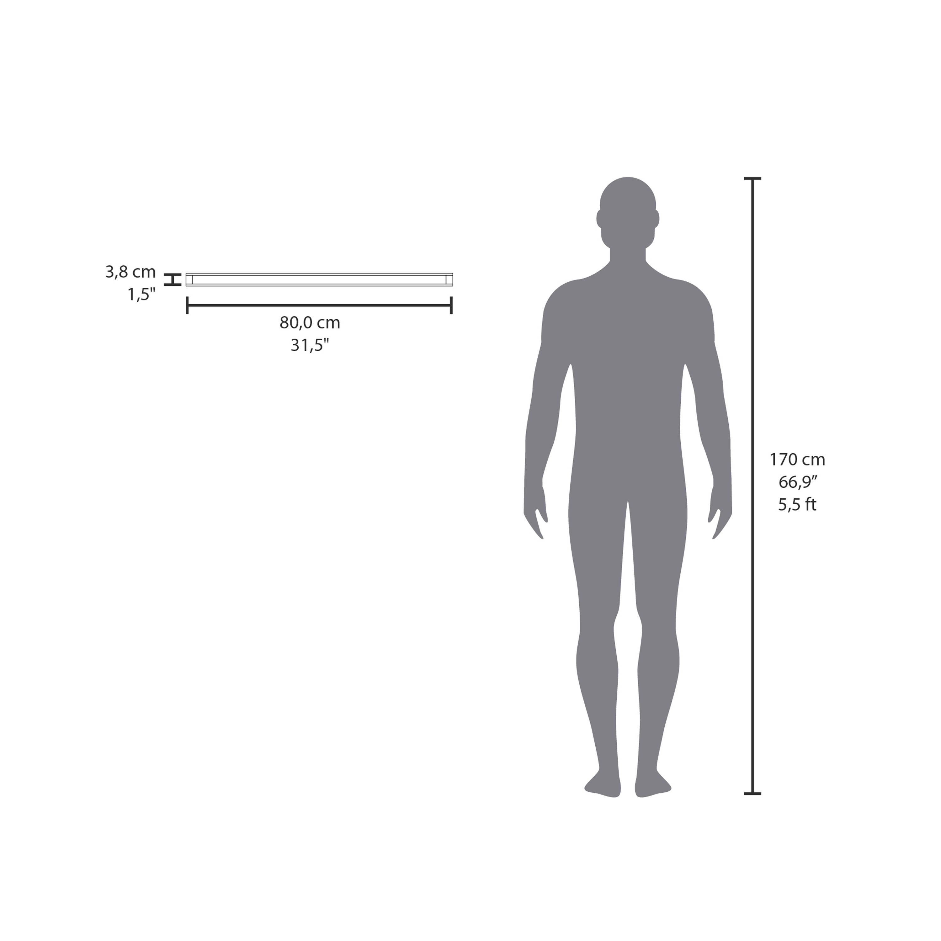 Beige Étagère flottante en mélamine Rovere avec 2 étagères en vente sur Faire5