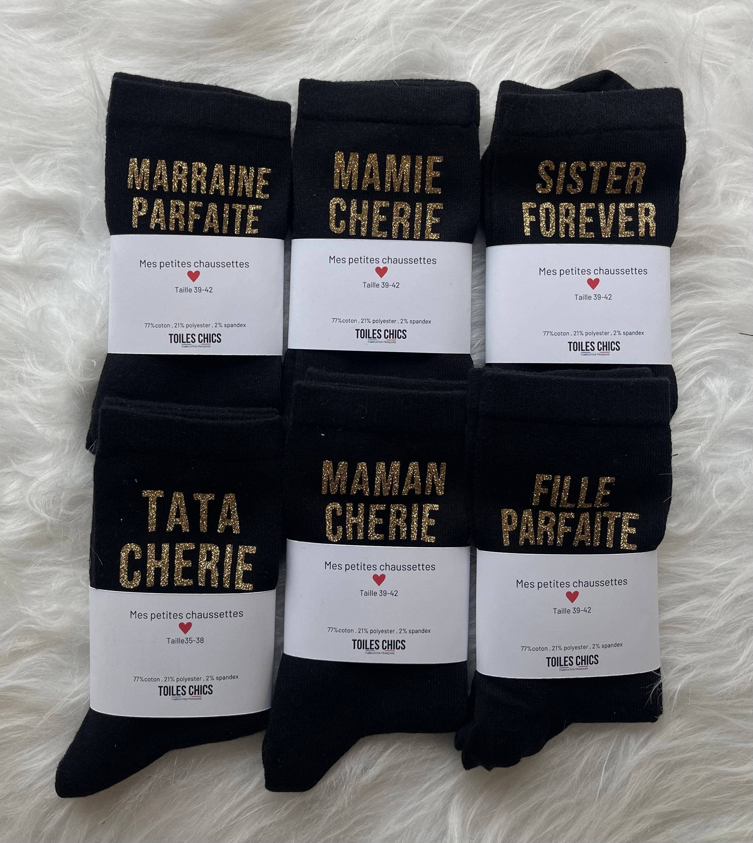 Toiles Chics - Vendita all'ingrosso Calzini - Donna - Set di calzini "Famiglia"0