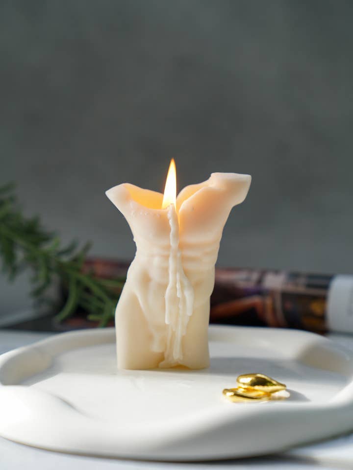Naked Male Torso Candle - Home Decor - Gift Idea for wholesale by Gokican