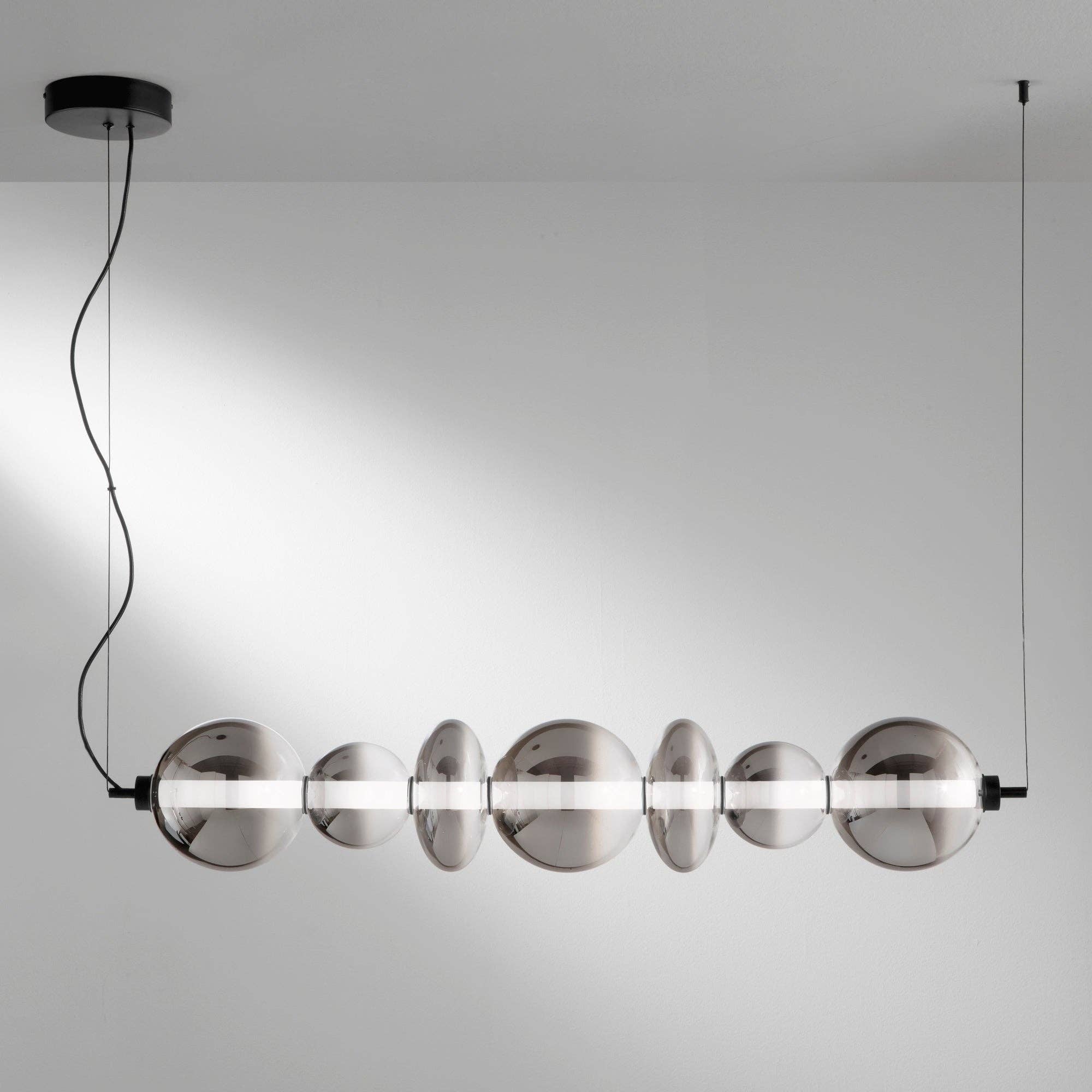 Gruppo F.T - Wholesale Chandelier/Hanging Light - KEMET LED suspension in metal with smoked glass diffusers9
