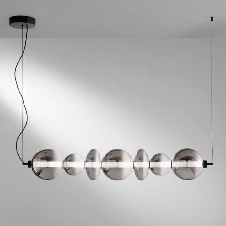 Gruppo F.T - Wholesale Chandelier/Hanging Light - KEMET LED suspension in metal with smoked glass diffusers9