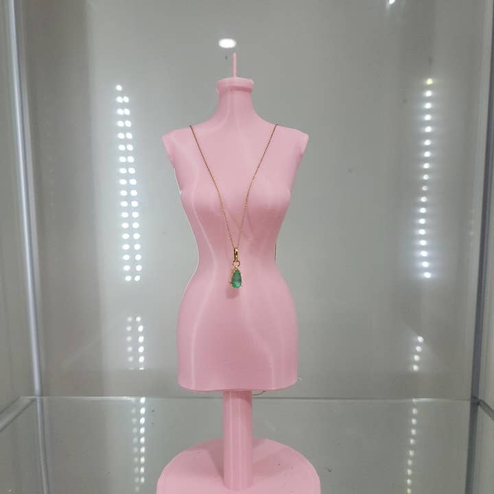 JDCOLFASHION LLC - Vendita all'ingrosso Espositori e vetrine per gioielli - Elegante Manichino Rosa Porta Gioielli - Perfetto per Esposizione di Collane e Accessori