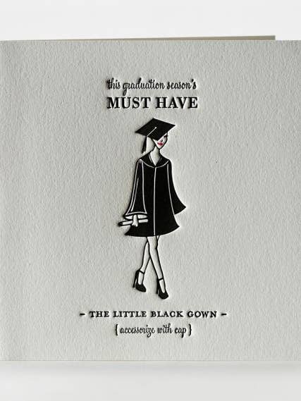 Grad, Little Black Gown - Greeting Card for wholesale by Elum Designs