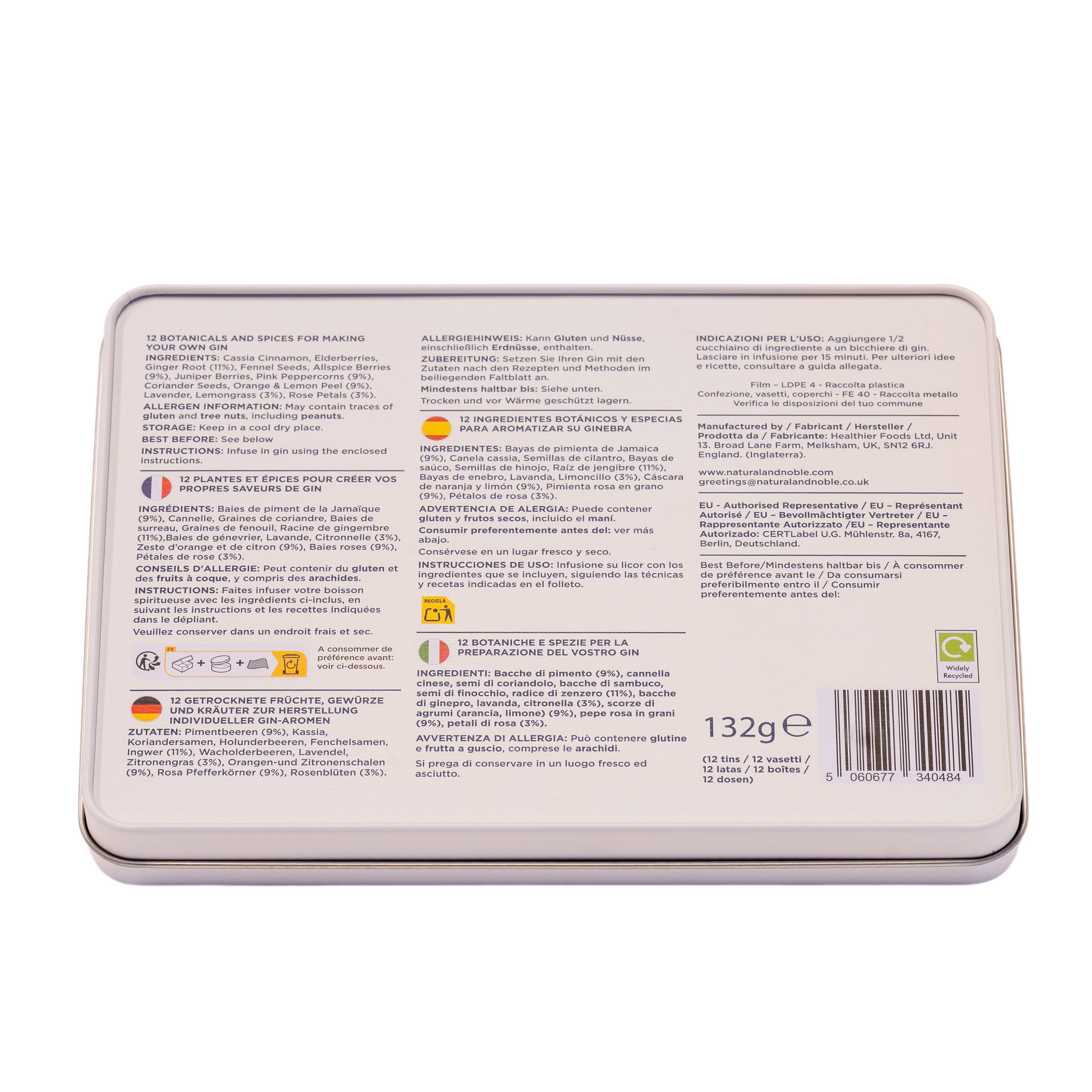 Natural & Noble – Engroshandel DIY-drikkekit – Natural & Noble Gin Botanicals Set – Lav din egen krydrede gin3