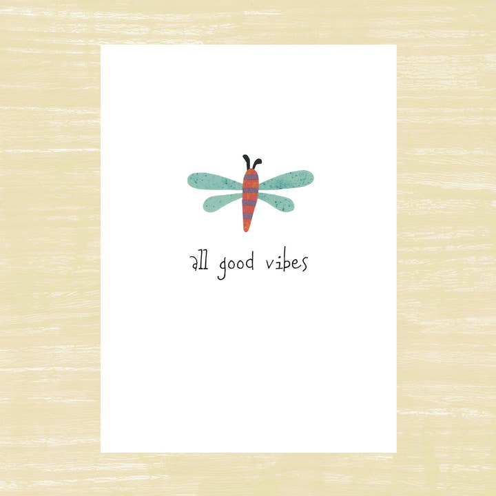 All Good Vibes Card – Encouragement, Support & Feel-Good for wholesale by Kim Dettmer Art