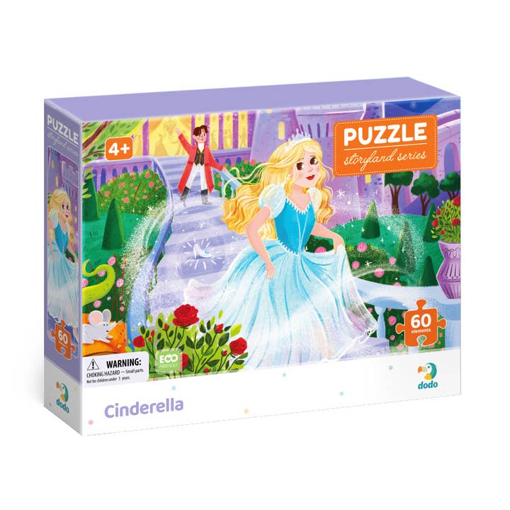 Kids Classic Jigsaw Cardboard Puzzle Cinderella 60 pcs for wholesale by DoDo Brand