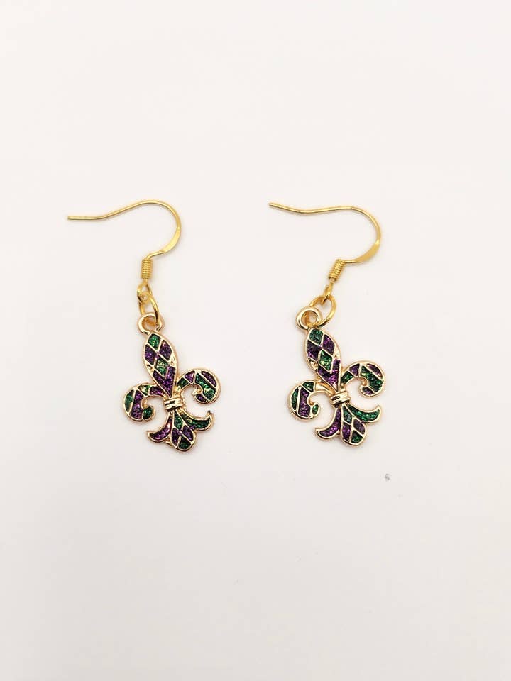 Fleur-de-lis Mardi Gras örhänge för wholesale av 143 Inspirations