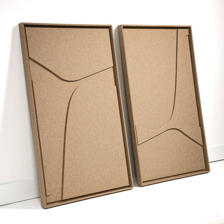 FeltArt Serene Beige sable pâle Taille L 70 x 110 cm Lot de 2 pour la vente par FeltArt