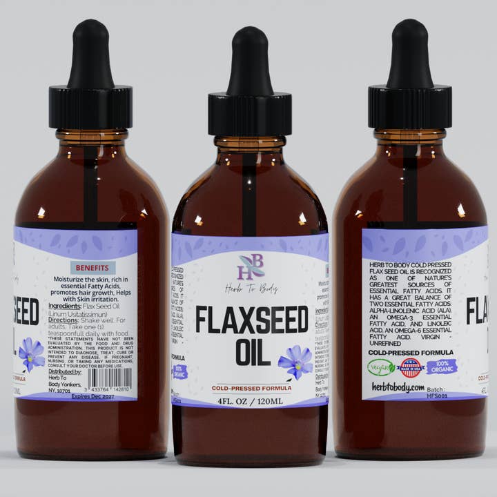 Herb To Body - Wholesale Oral Supplement/Vitamin - Flaxseed Oil - Cold Pressed Formula3