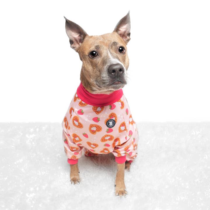 Pittie Clothing Co. - Wholesale Pet Pajamas - Dog - Waffley Cute Pit bull Pajamas
