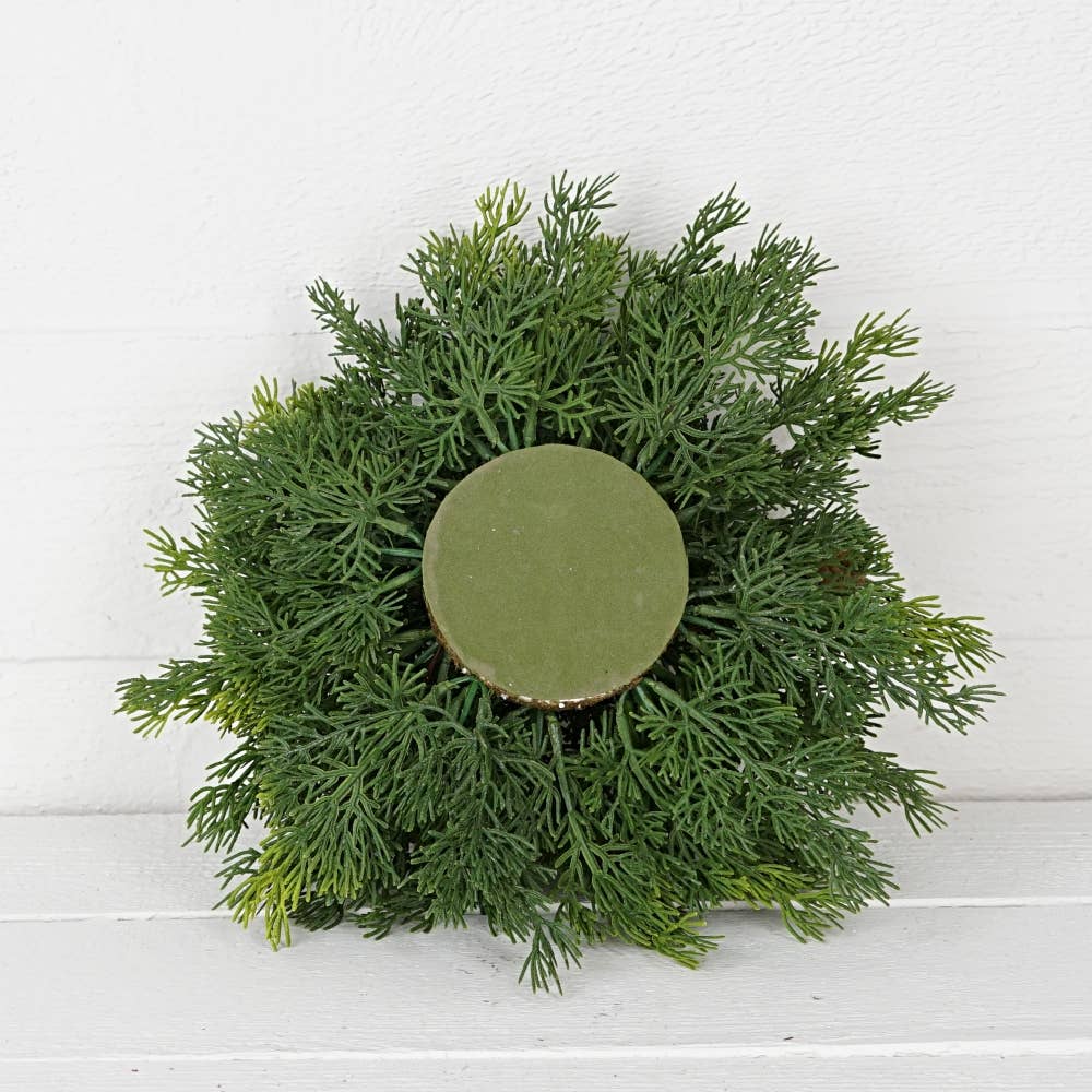 Impressive Enterprises, Inc. - Wholesale Christmas Decoration - 31815-Half Sphere-Evergreen Cypress with birchcones1