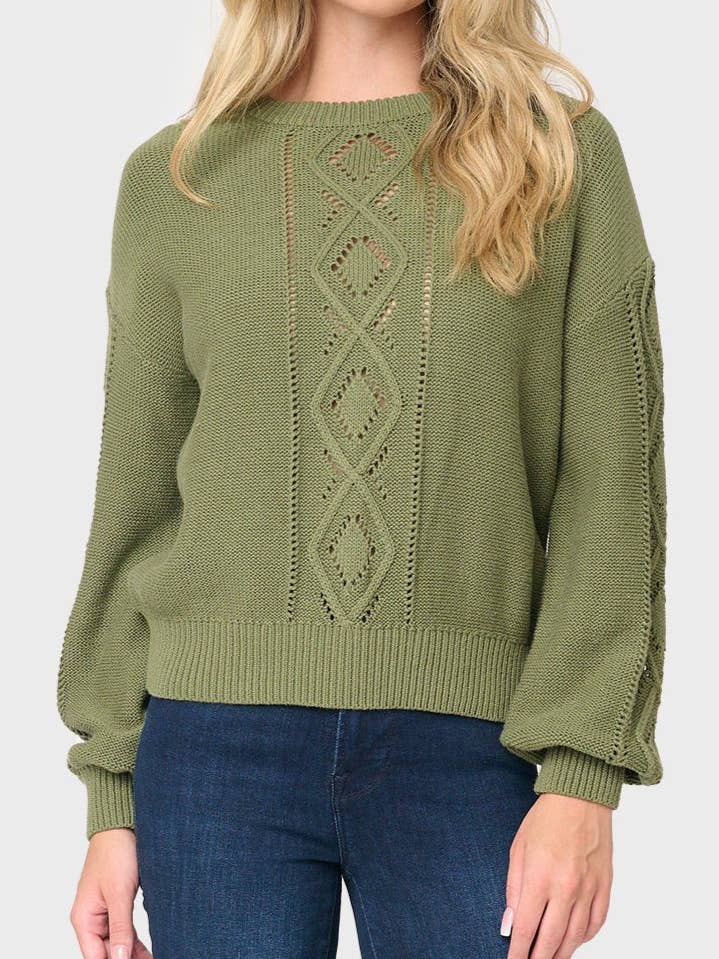 Pull à manches longues Cable Stitch pour la vente par Gibsonlook