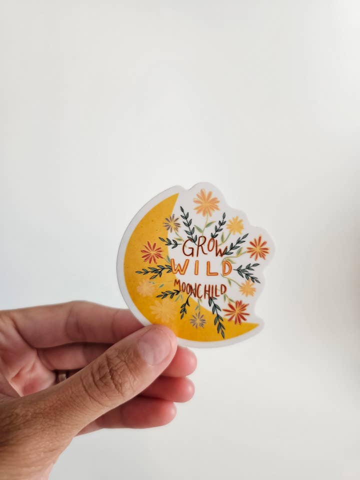 Autocollant pour enfant Grow Wild Moon pour la vente par Covered With Art