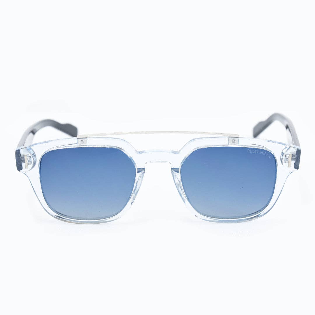 PELLY HILLS – wholesale Solglasögon - Herr – Crystal Blue Wayfarer Solglasögon1