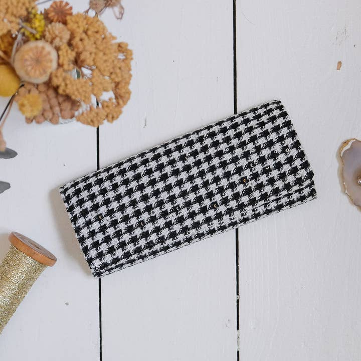 Maison Scarlett – wholesale Smyckeskrin och organisatörer – Catherine houndstooth smyckespåse