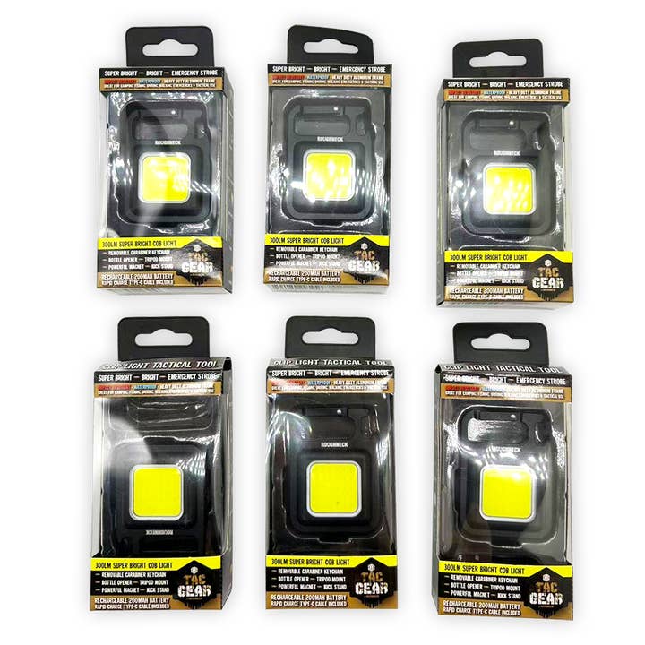 Novelty Brands - Wholesale Handheld Flashlight - Tac Gear Clip Light Tactical Multi Tool - 6/Display2