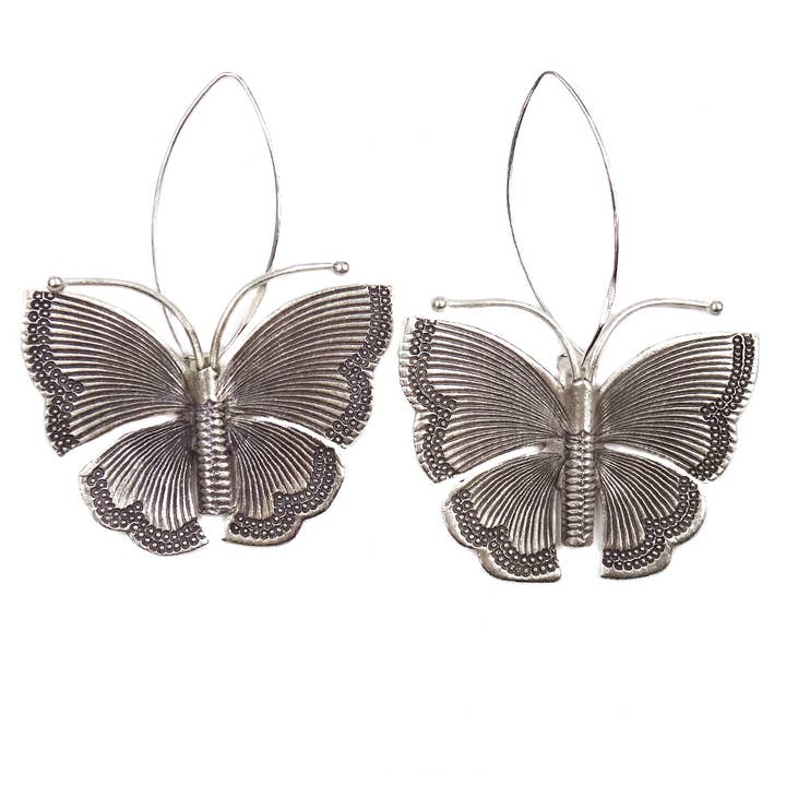 Zig Zag Asian Collection – wholesale Hängande örhängen – Hängande fjäril örhängen0