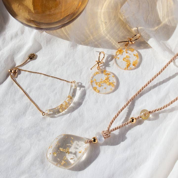 Sale - Foil Leaf Resin Adjustable Bracelet for wholesale by Howard's