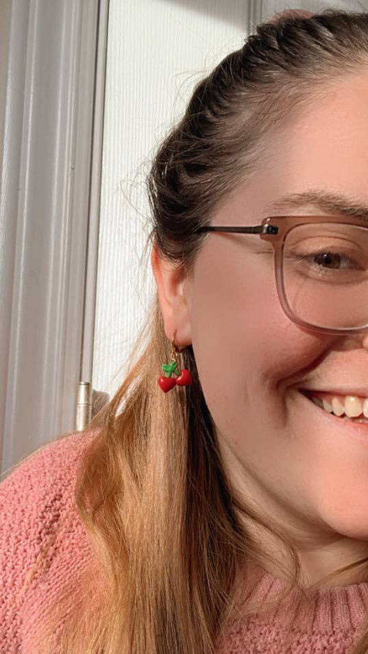 Sundried Peach – Großhandel Ohrhänger – Herzkirschen3