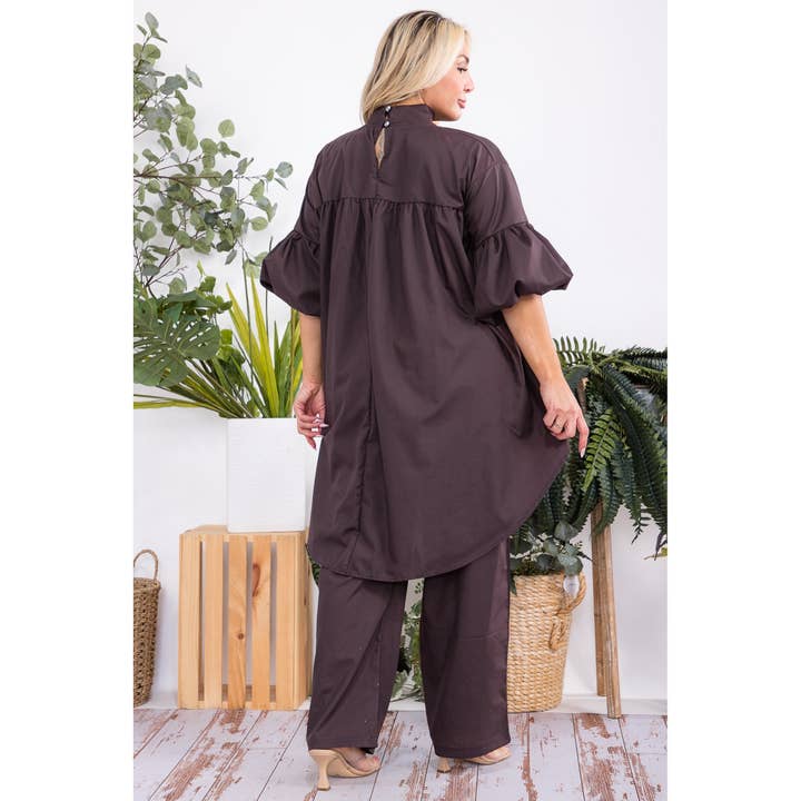 omgstyles – wholesale Top & pants set (NOT Loungewear) – Women's – Plus Size Hi Lo Two Piece Set6