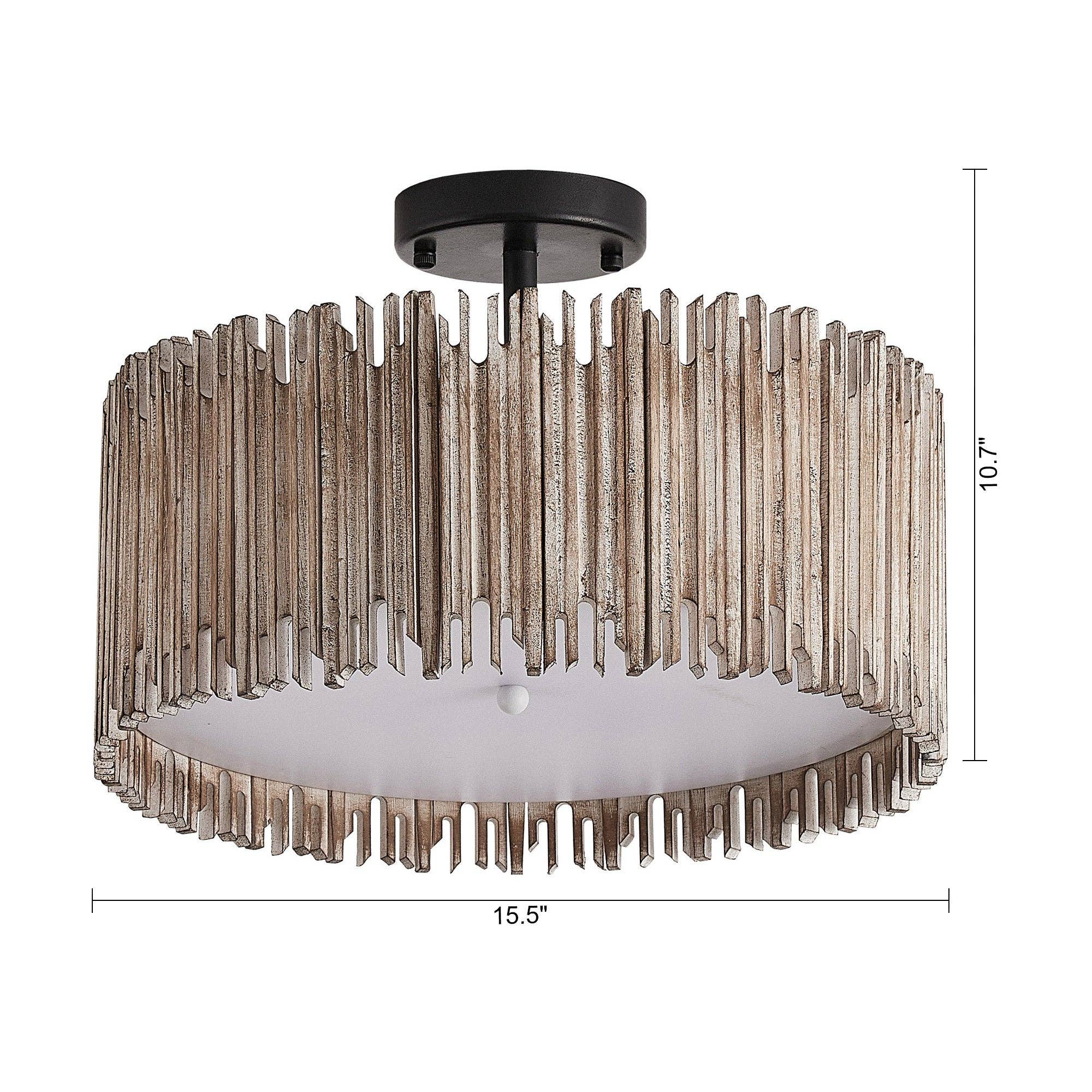 Brio Lighting - Wholesale Chandelier/Hanging Light - Farmhouse Light Lusteria 16" 3-Light LED Semi-Flush Mount12