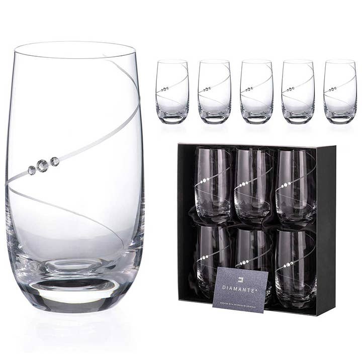 DIAMANTE – wholesale Dricksglas och koppar – Swarovski kristaller Silhouette Premium Crystal handskära Hej B