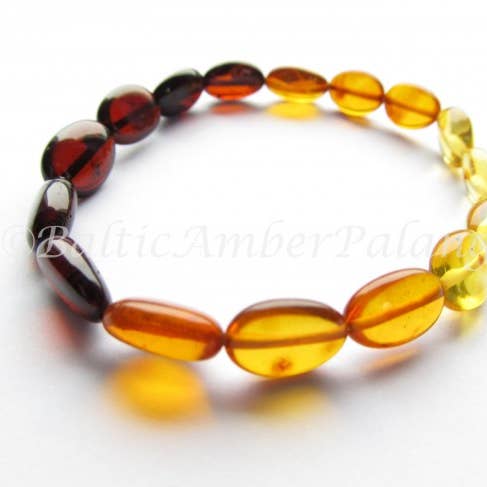 Baltic Amber Rainbow Color Bracelet for wholesale by Baltic Amber Palanga
