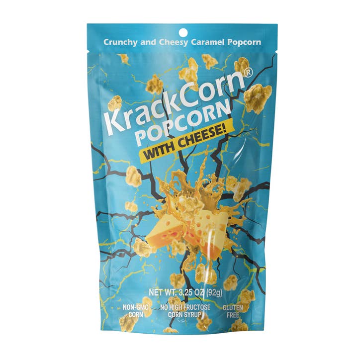 KrackCorn - Wholesale Popcorn - KrackCorn Popcorn with Cheese 3.25oz - 12ct case1