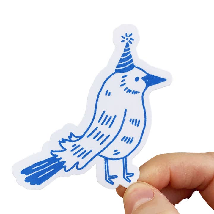 Party Bird - Waterproof Sticker - Frankie Blue for wholesale by Frankie Blue