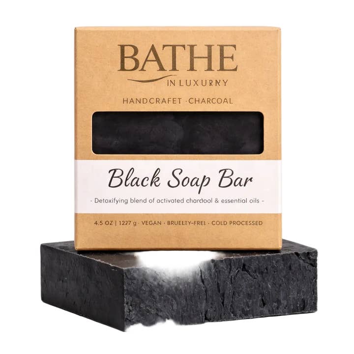 Black Soap Bar – Deep Detox Cleansing for wholesale by Bathe in Luxury