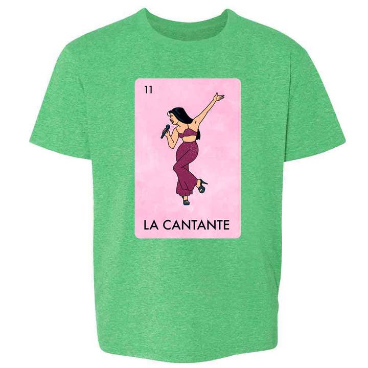 Pop Threads - Wholesale Screen Printed T-Shirt - Kids - La Cantante Singer Mexican LotteryParody Tejano Music Kids4