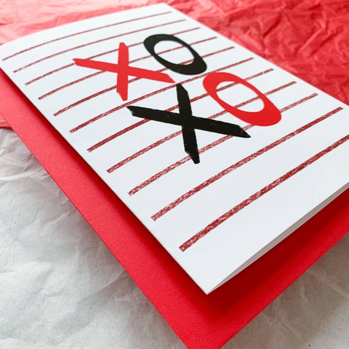 Stone Donut Design, LLC - Wholesale Valentine's Day Card - Bold XOXO Cute Valentine's Day Card by Stonedonut Design5