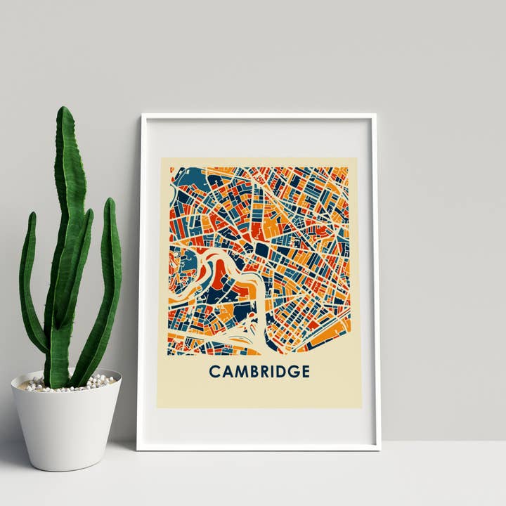 11" x 14" Prussian Austin Map Print - Chroma Style for wholesale by ILIKEMAPS