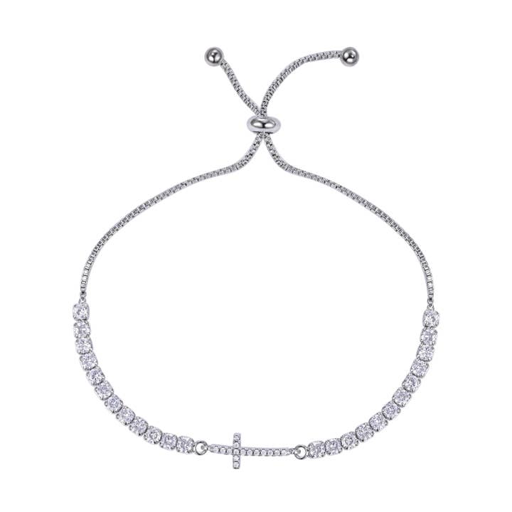 Pulseira Ténis Cross Ajustável por atacado de NY Jewelry House