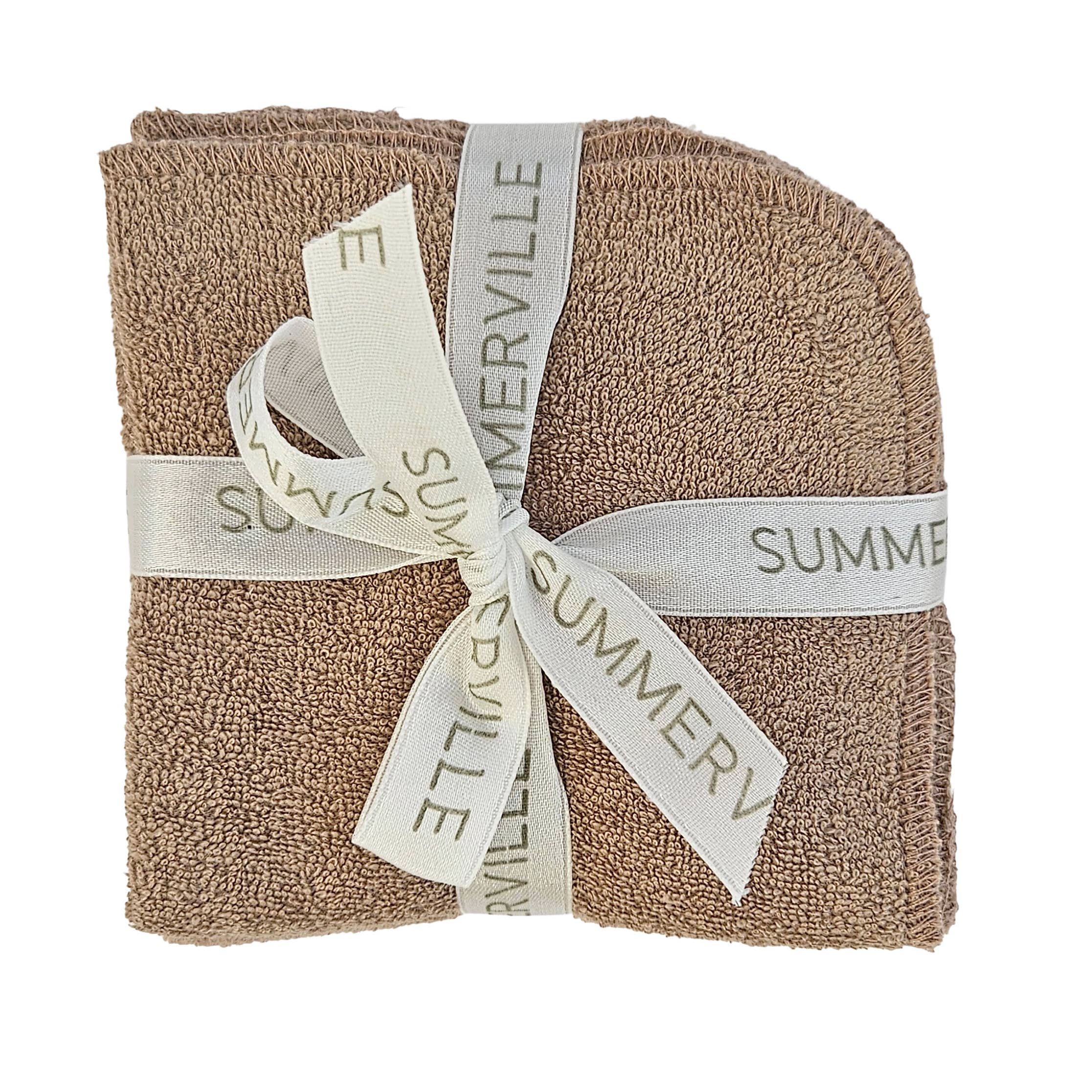 Summerville organic - Wholesale Wash Cloth - Kids & Baby - Organic Baby Wash Cloths Warm Taupe 5-pack3