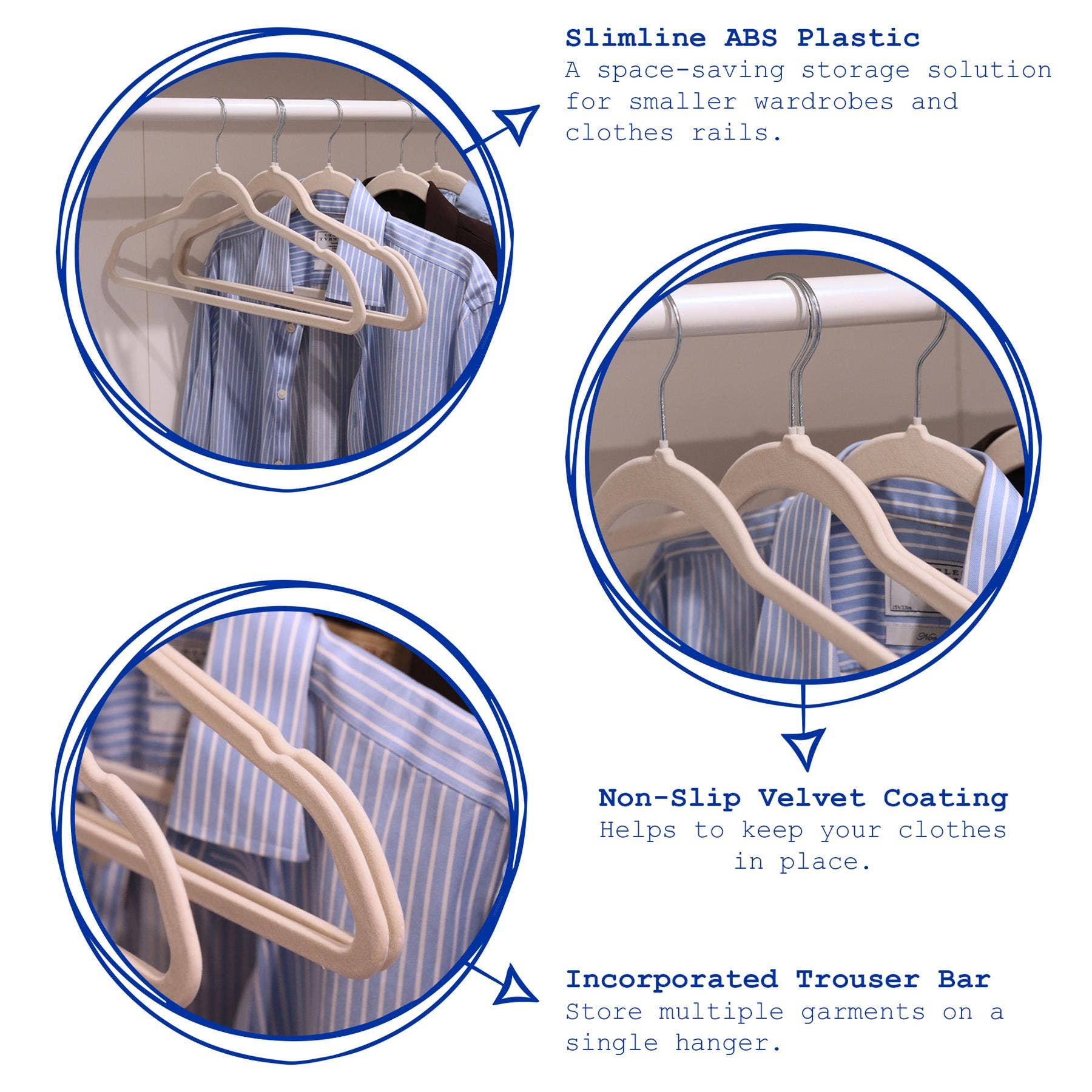 Rinkit Ltd – wholesale Galgar – Antihalkande sammetskrok - 45 cm4