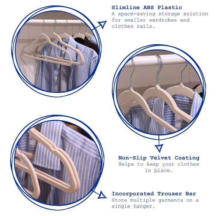 Rinkit Ltd - Wholesale Clothes Hangers - Non-Slip Velvet Hanger - 45cm4